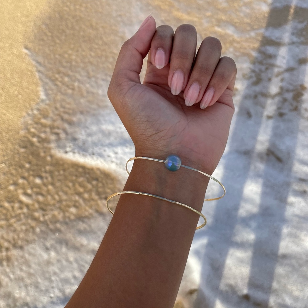Handmade 14k gold filled Crystal Elegant Bangle - Picture 2 of 6